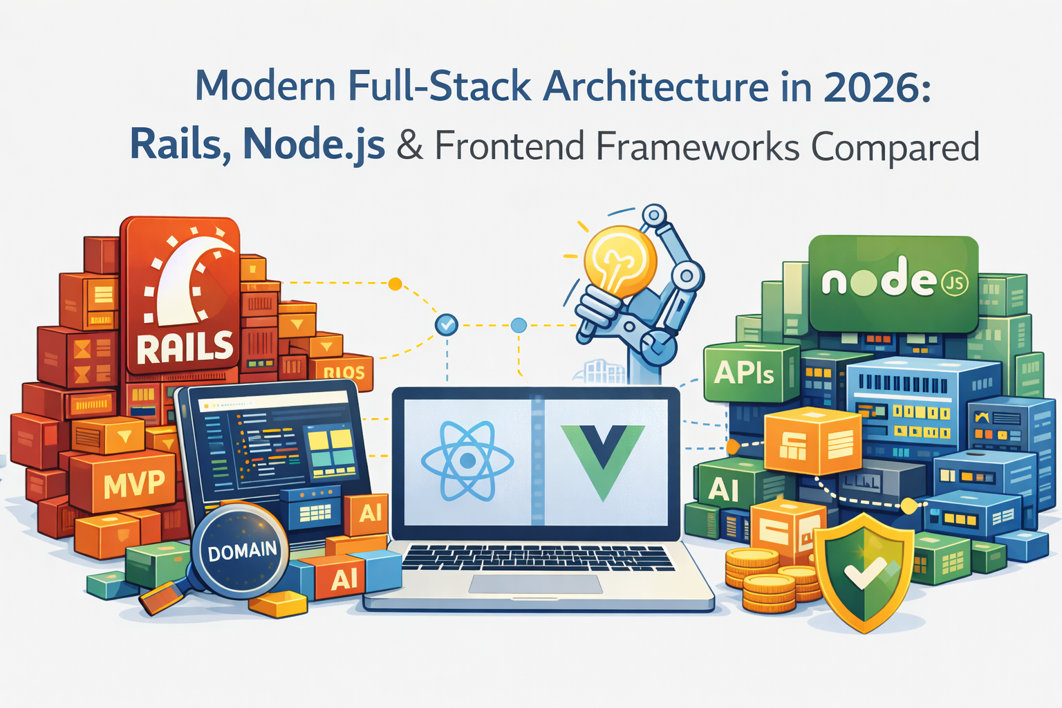 Modern Full-Stack Architecture in 2026: Rails, Node.js & Frontend Frameworks Compared