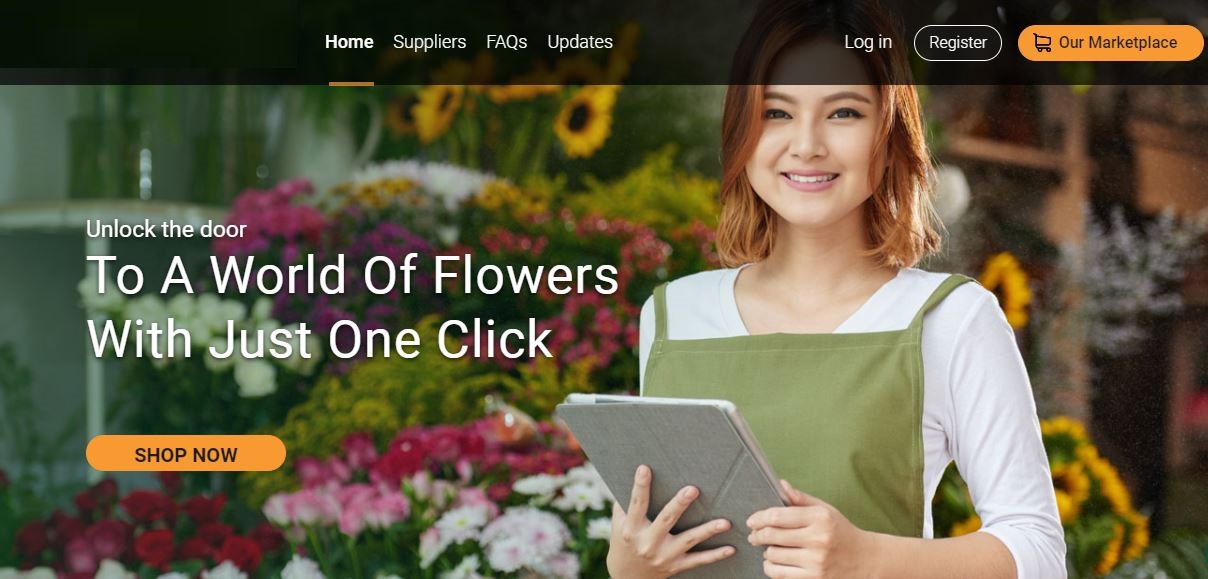 Background Image of Online Marketplace Solution For Flower & Gifts Delivery